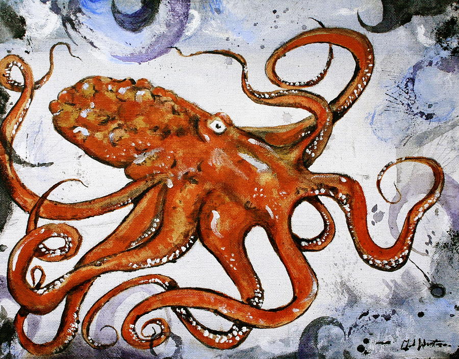 Wildlife Painting - Octopus by Chad Wortman