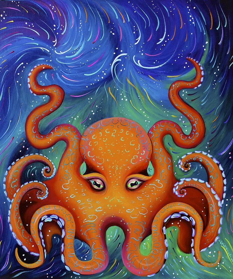 Octopus Energy Painting By Sherri Lynn Carroll - Fine Art America