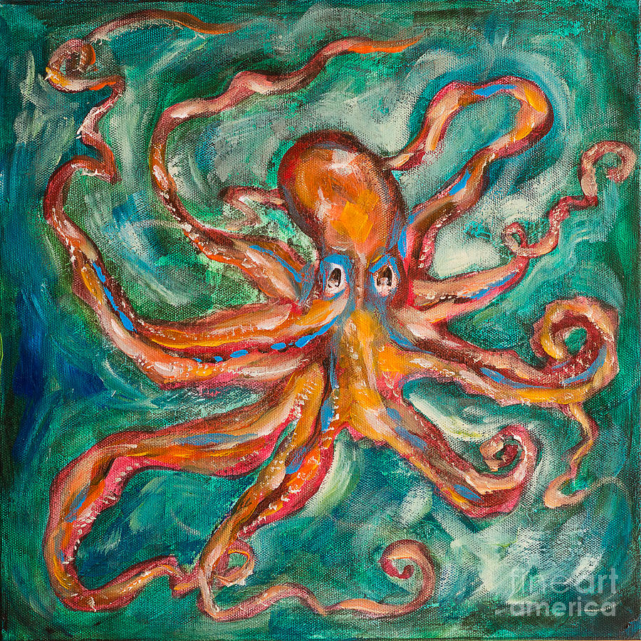 Octopus Garden Painting by Linda Olsen