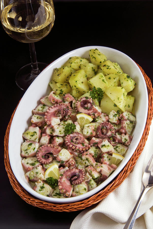 Octopus Salad And Potatoes Photograph by Nico Tondini