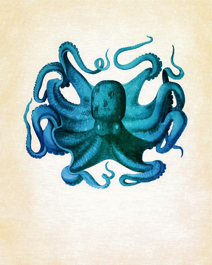 Octopus Painting by Vintage
