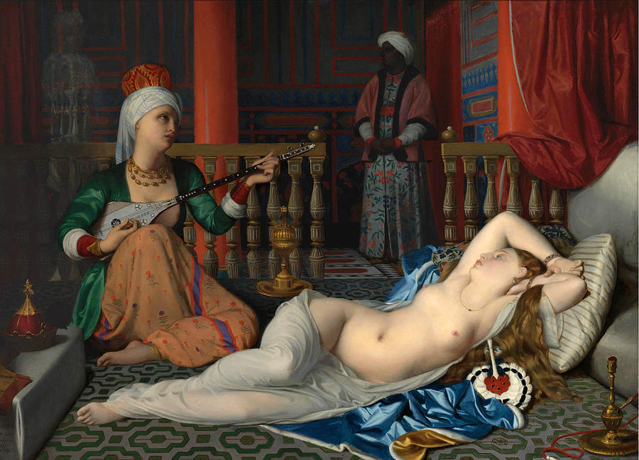 Odalisque with the Slave. Copy After Ingres Painting by William McGregor Paxton