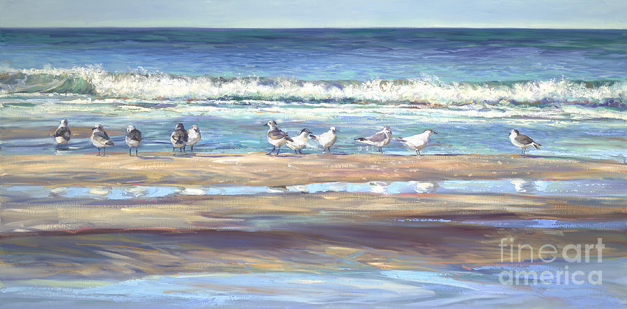 Seagull Painting - Morning Revellie by Laurie Snow Hein