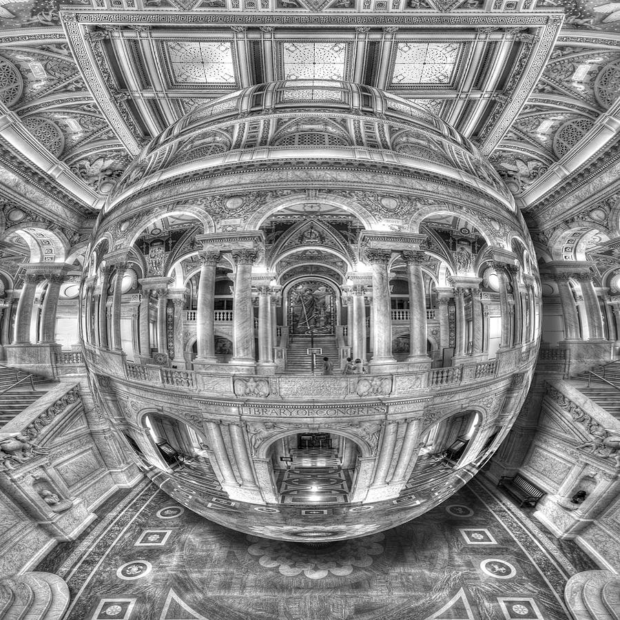 Ode To MC Escher Library of Congress Orb Painting by Tony Rubino