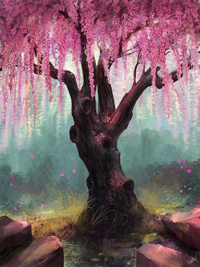 Cherry Blossom Tree Digital Art - Ode To Spring by Steve Goad