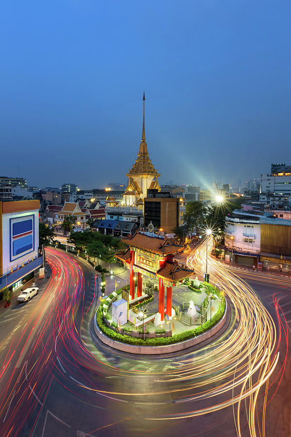 Odean Traffic Circle, Bangkok Photograph by Monthon Wa
