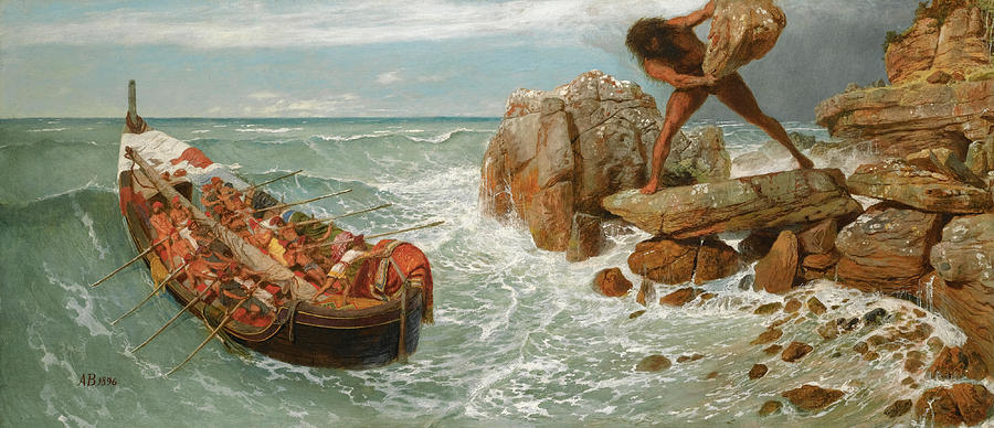 Odysseus and Polyphemus Painting by Arnold Boecklin