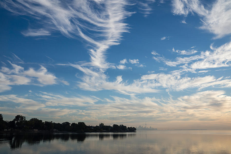 Of Feathery Clouds and Tranquil Mornings Photograph by Georgia Mizuleva
