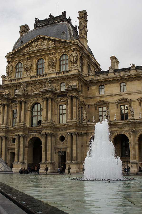 Of Pale Pastels and Palaces - the Louvre Courtyard in Paris Photograph by Georgia Mizuleva