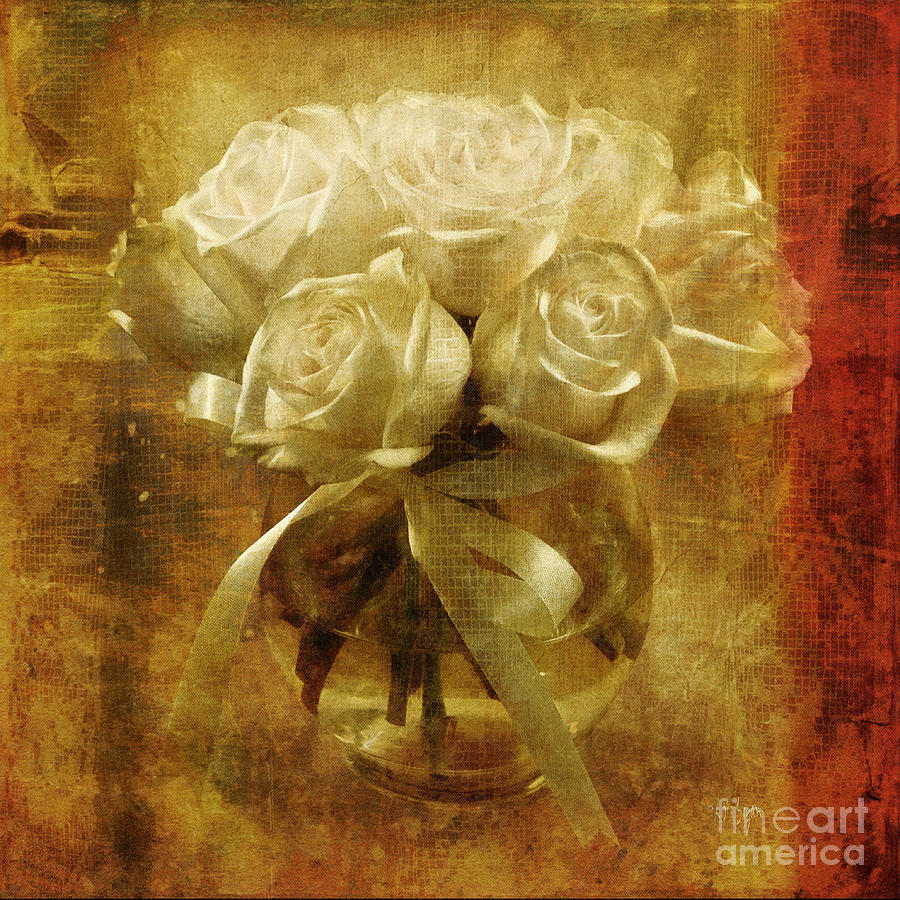 Rose Photograph - Of Roses and Lace by Lois Bryan