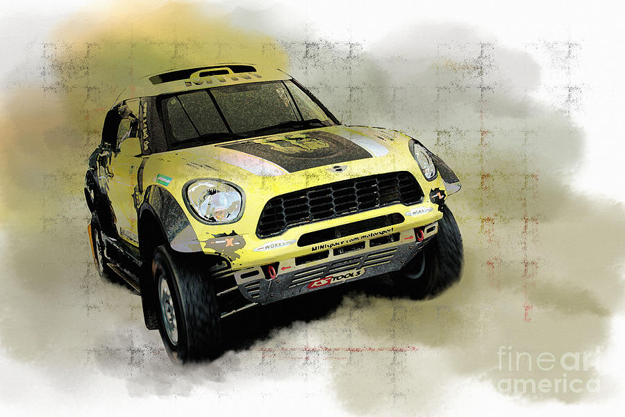 Off road MINI Mixed Media by Roger Lighterness