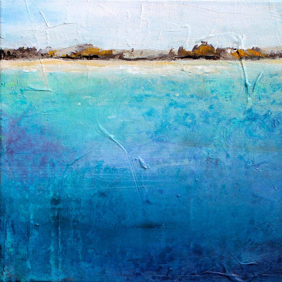 Abstract Landscape Painting - Off Shore by Karen Hale