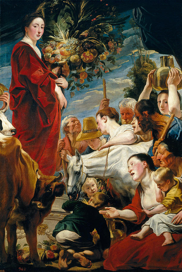 Offering to Ceres Goddess of Harvest Painting by Jacob Jordaens