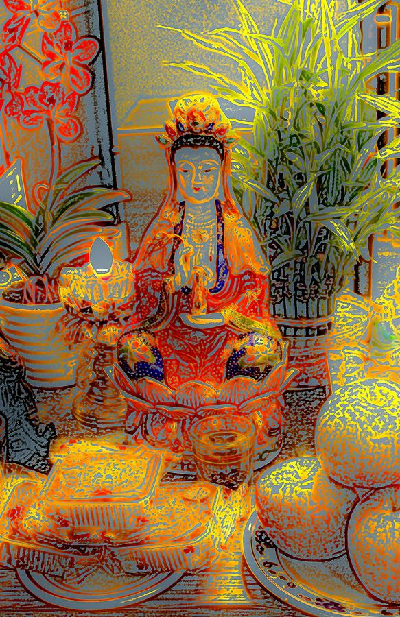 Offerings To The Budda Digital Art by William Rockwell