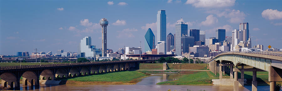 Dallas Photograph - Office Buildings In A City, Dallas by Panoramic Images