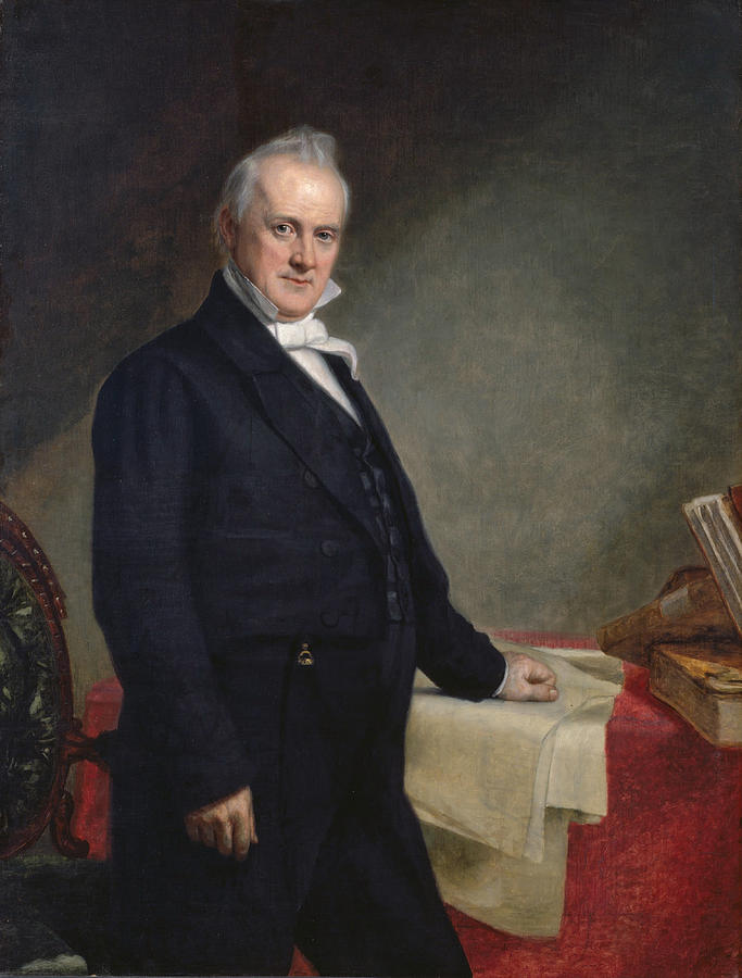 Official presidential portrait of James Buchanan Painting by Celestial Images