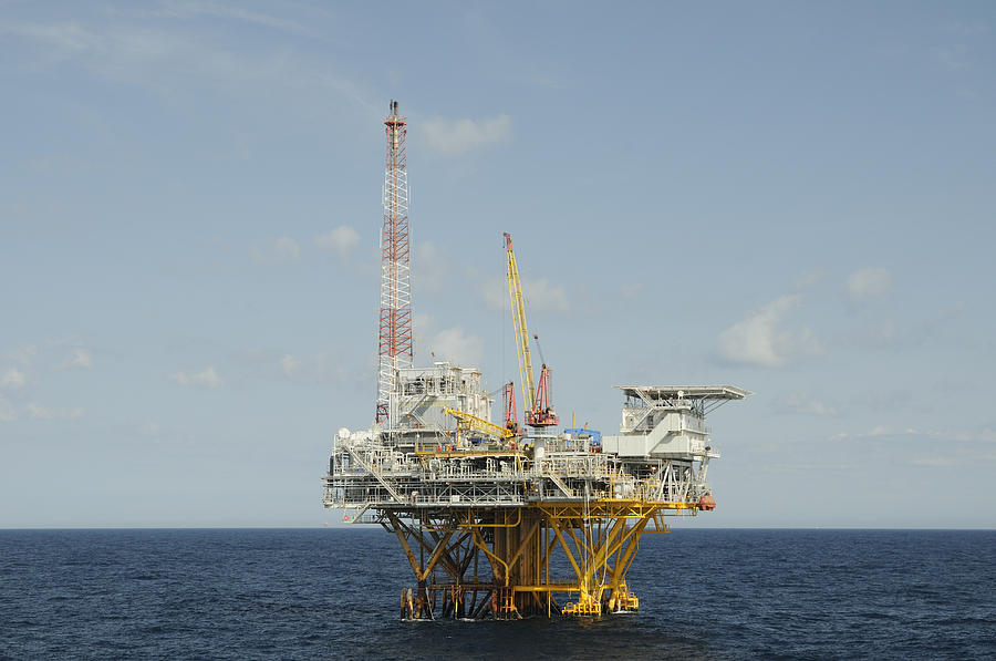 Oil Rig Photograph - Offshore Natural Gas Platform by Bradford Martin