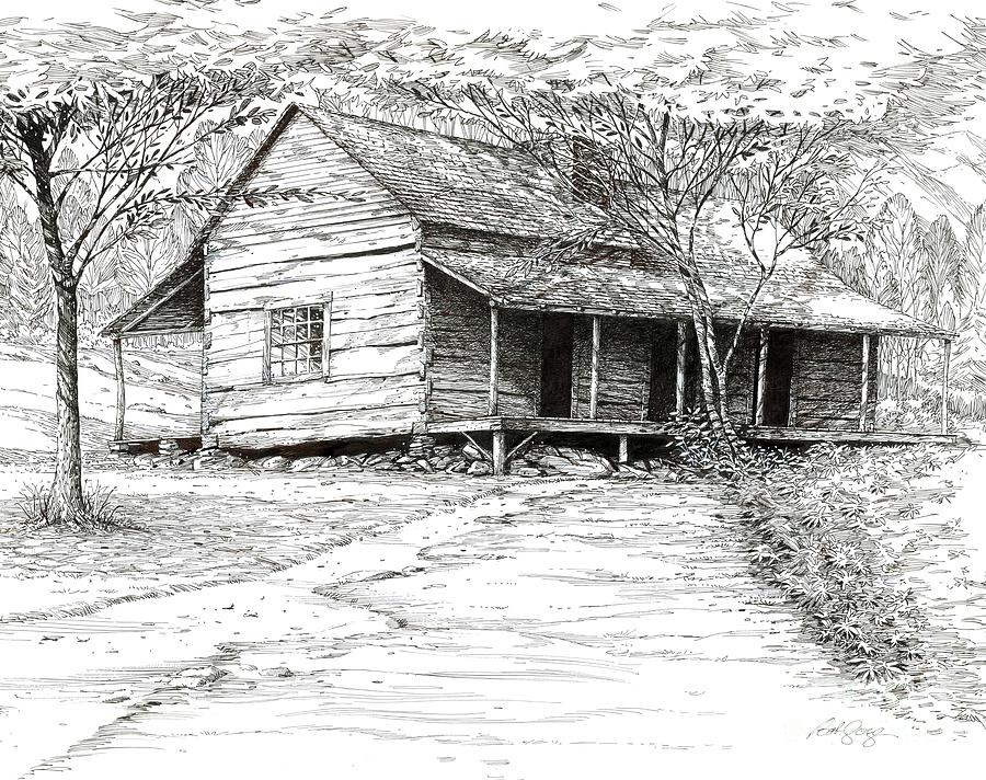 Ogles Back Porch Drawing by Bob  George