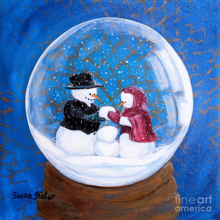 Oh Baby Snow Baby Painting by Susan Fisher