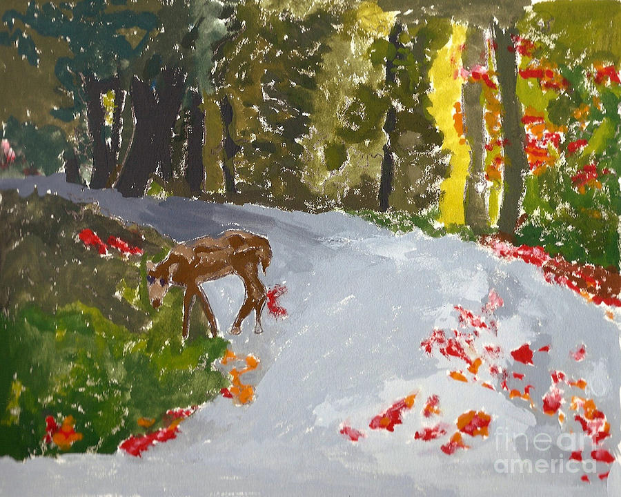 Deer Painting - Oh Deer by Brandy Magill