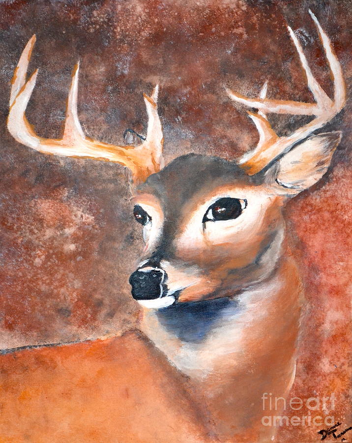 Oh Deer Painting by Denise Tomasura