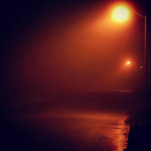 Streetlight Photograph - Oh #foggy #night. #fog #night by Brian Harris