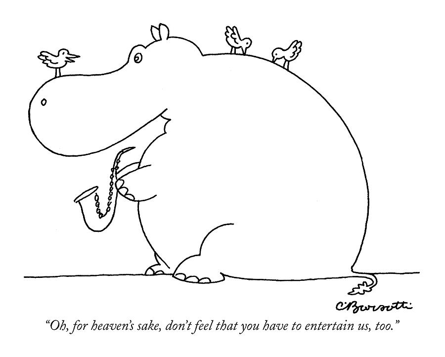 Oh, For Heavens Sake, Dont Feel That Drawing by Charles Barsotti