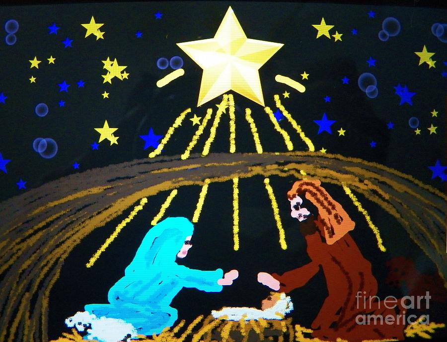 Oh Holy Night Painting by Judy Via-Wolff