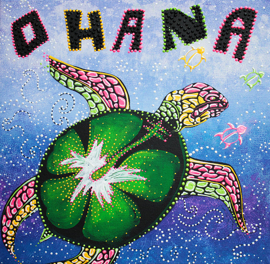 Animal Painting - Ohana Means Family by Laura Barbosa