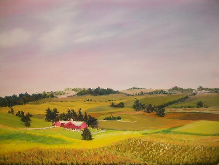 Amish Pastel - Ohio Amish Farm by Dan Haley Amish Pastel - Ohio Amish Farm by Dan Haley
