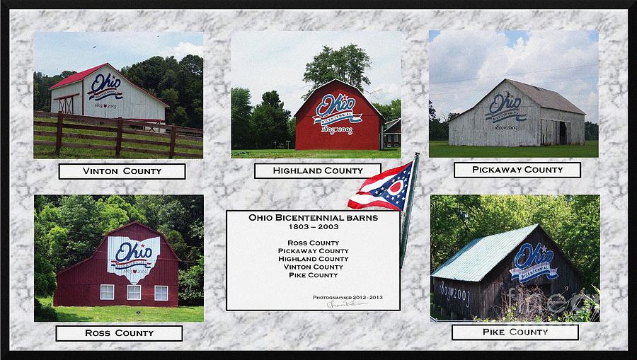 Ohio Bicentennial Barn - Collage Photograph by Charles Robinson