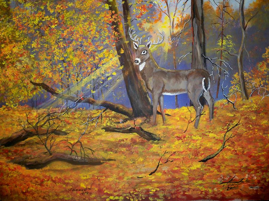 Ohio Buck Painting by Dave Farrow