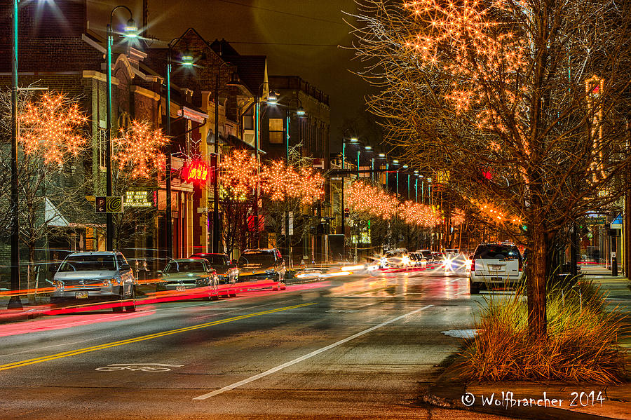 Ohio City Lights Photograph By Wolfbrancher Photography - Fine Art America