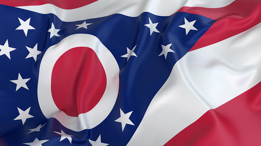 Ohio flag Photograph by CGinspiration