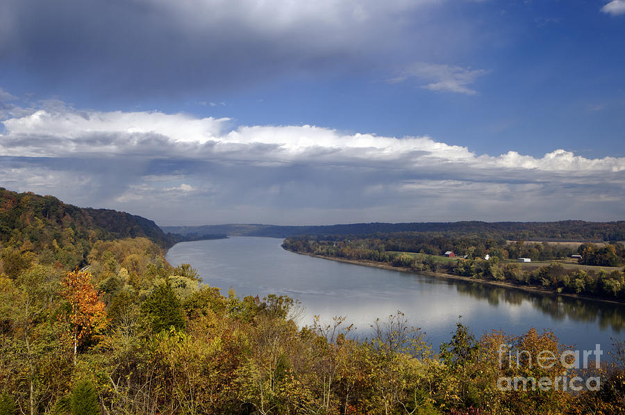 Fall Photograph - Ohio River - D003157 by Daniel Dempster