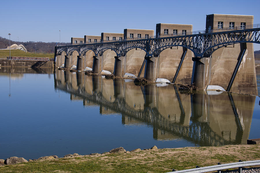 Ohio river Dam Photograph by Flees Photos