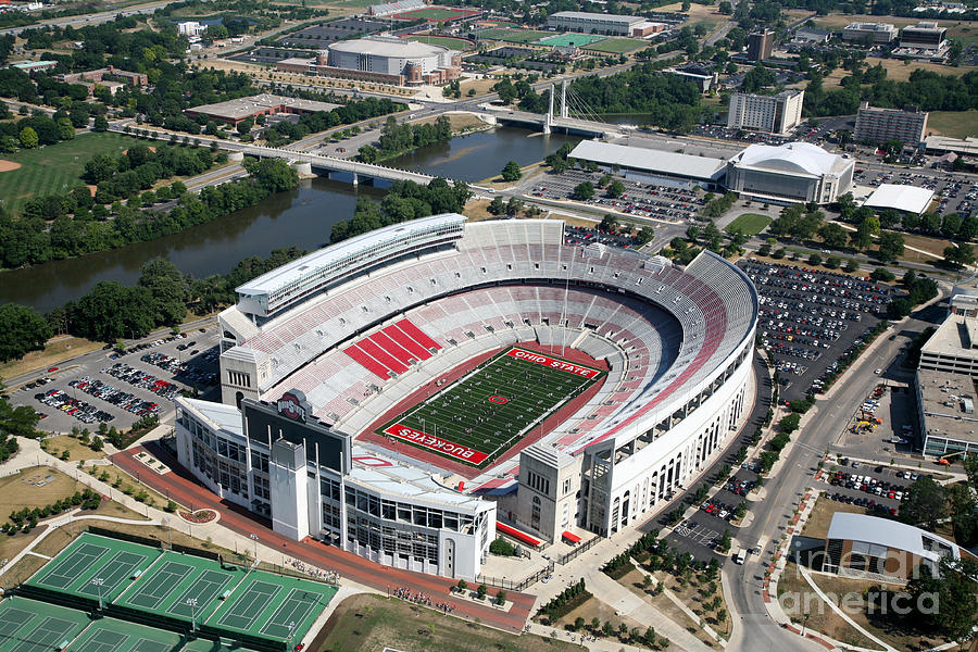 Columbus Photograph - Ohio Stadium Aerial by Bill Cobb
