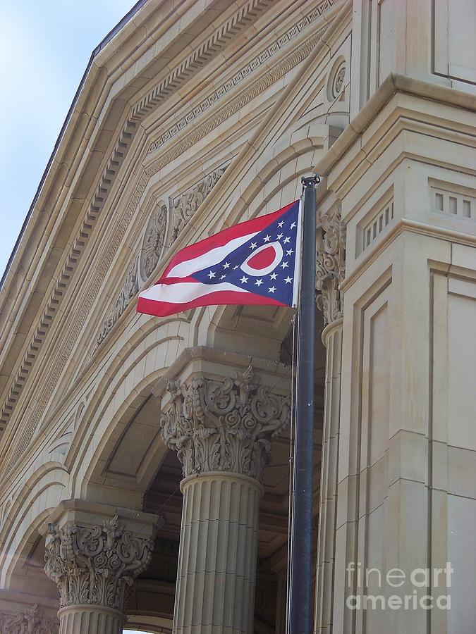 Ohio State Flag Photograph by Charles Robinson