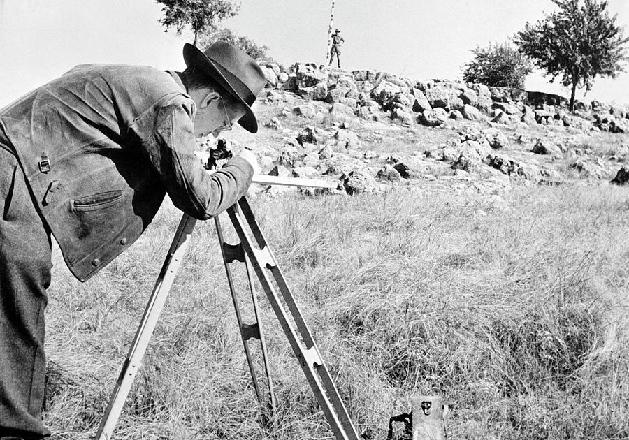 Oil Industry Surveying Photograph by Library Of Congress