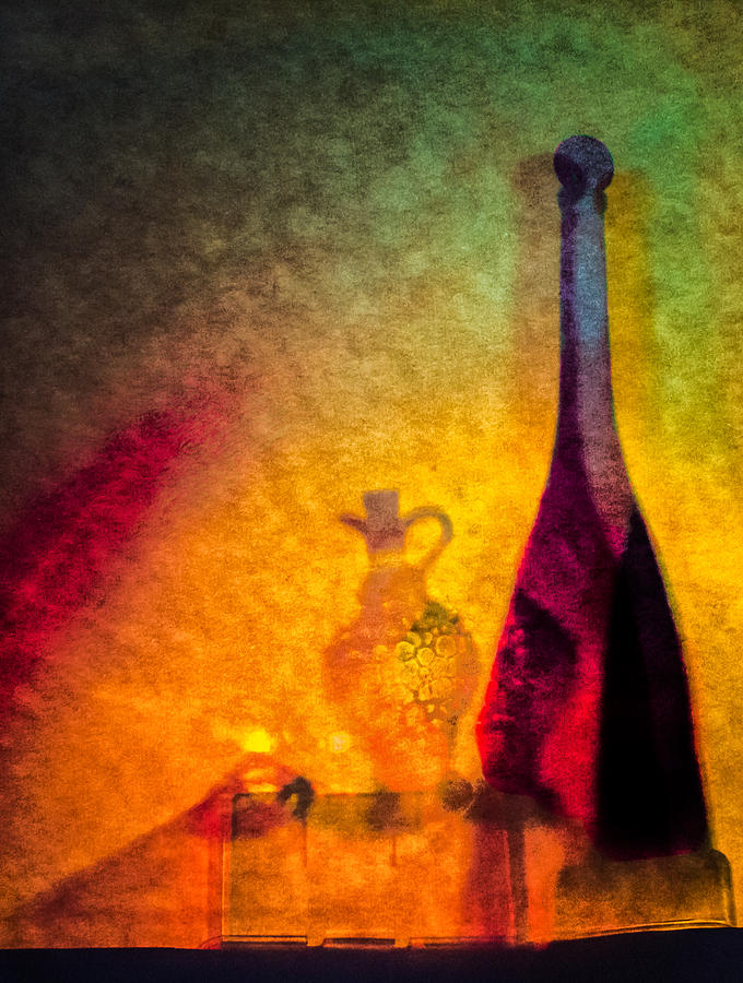 Oil Lamp with Oil and Vinegar Digital Art by Georgianne Giese