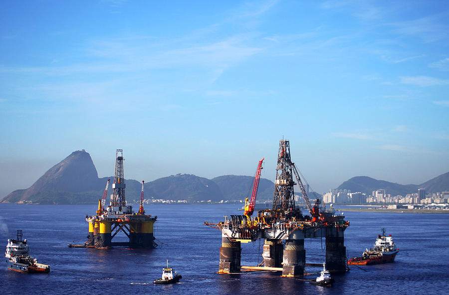 Oil offshore platforms in Rio de Janeiro Photograph by Luoman