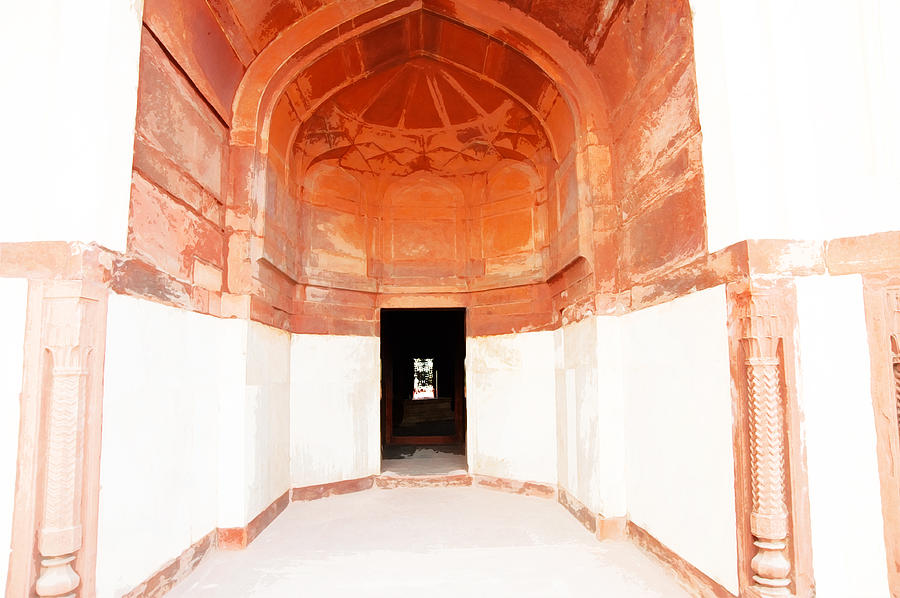 Oil Painting - Doorway in Humayun Tomb Digital Art by Ashish Agarwal
