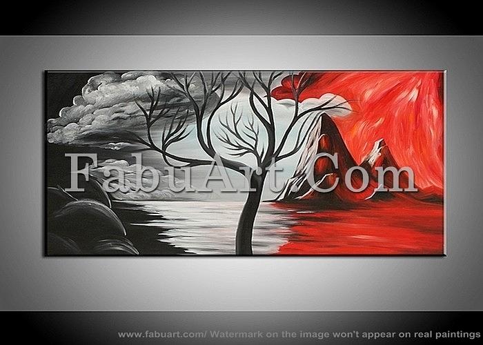 Cityscape Painting - Oil Painting 127s - 32x16in  by FabuArt
