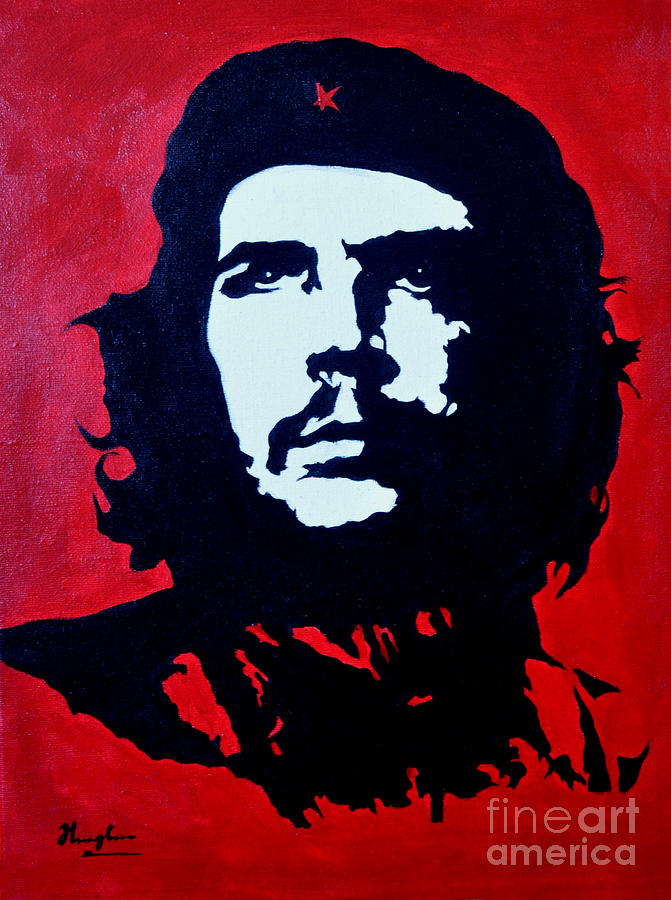 Original Oil Painting Art -ernesto Guevara#16-2-5-30 Painting by Hongtao Huang
