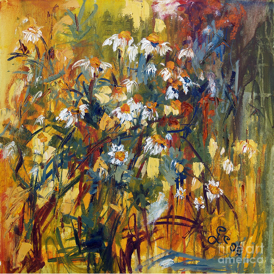 Oil Painting Chamomile Painting by Ginette Callaway