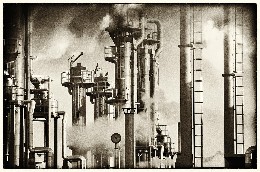 Oil Refinery Old Fashioned Style Photograph by Christian Lagereek