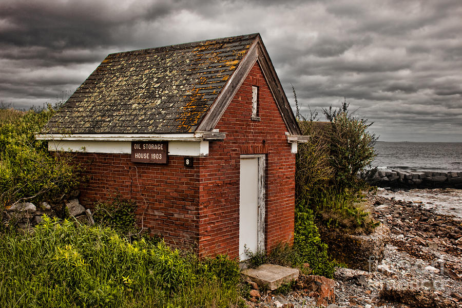 Brick Photograph - Oil Storage House by K Hines