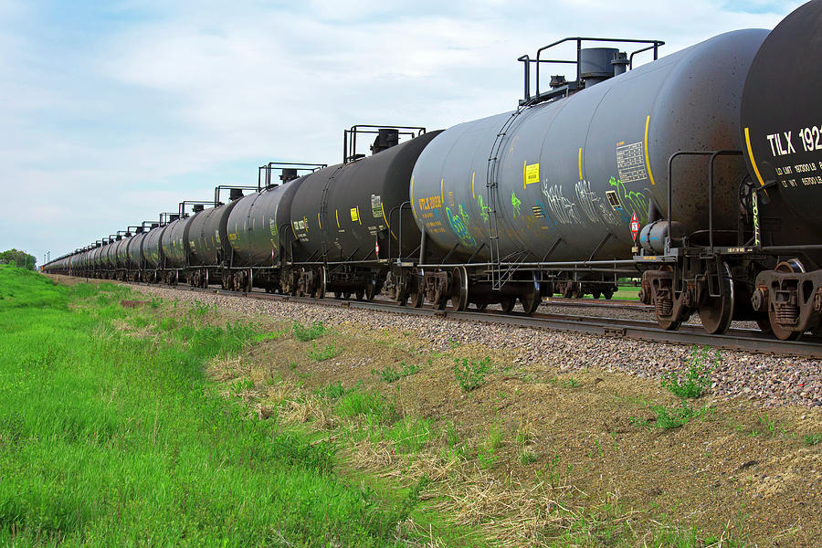 Oil Tanker Train Photograph by Jim West