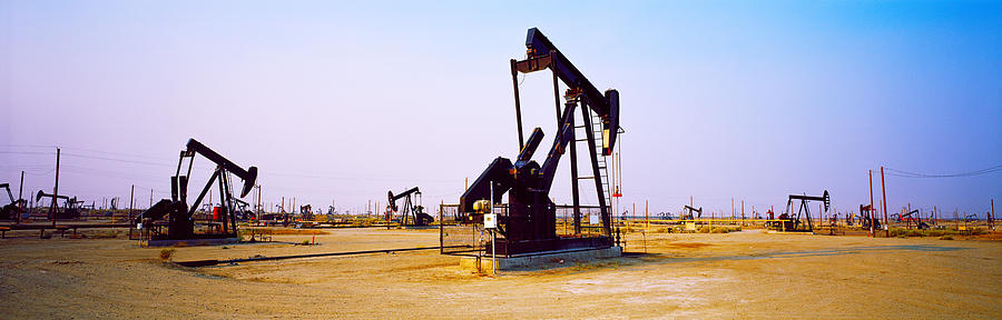 Oil Wells In Oil Field, California Photograph by Panoramic Images