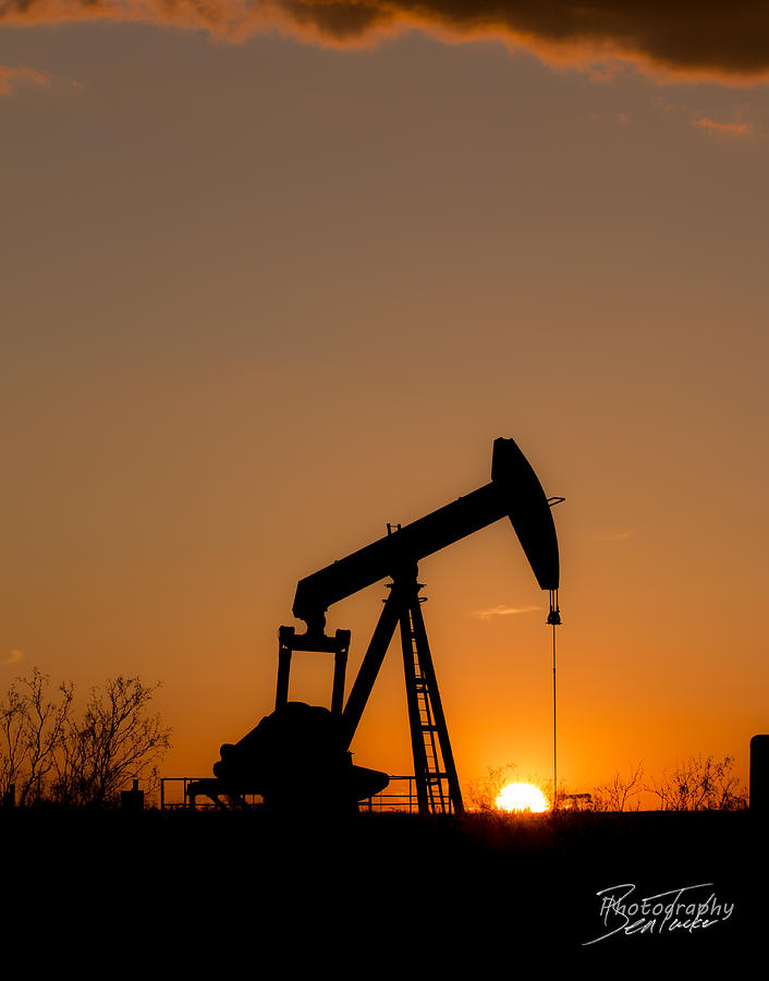 Oilfield Sunset Photograph